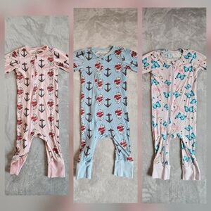 A Bundled Of Three BESTAROO Pajamas/Coveralls. Size 12 - 18 Months.